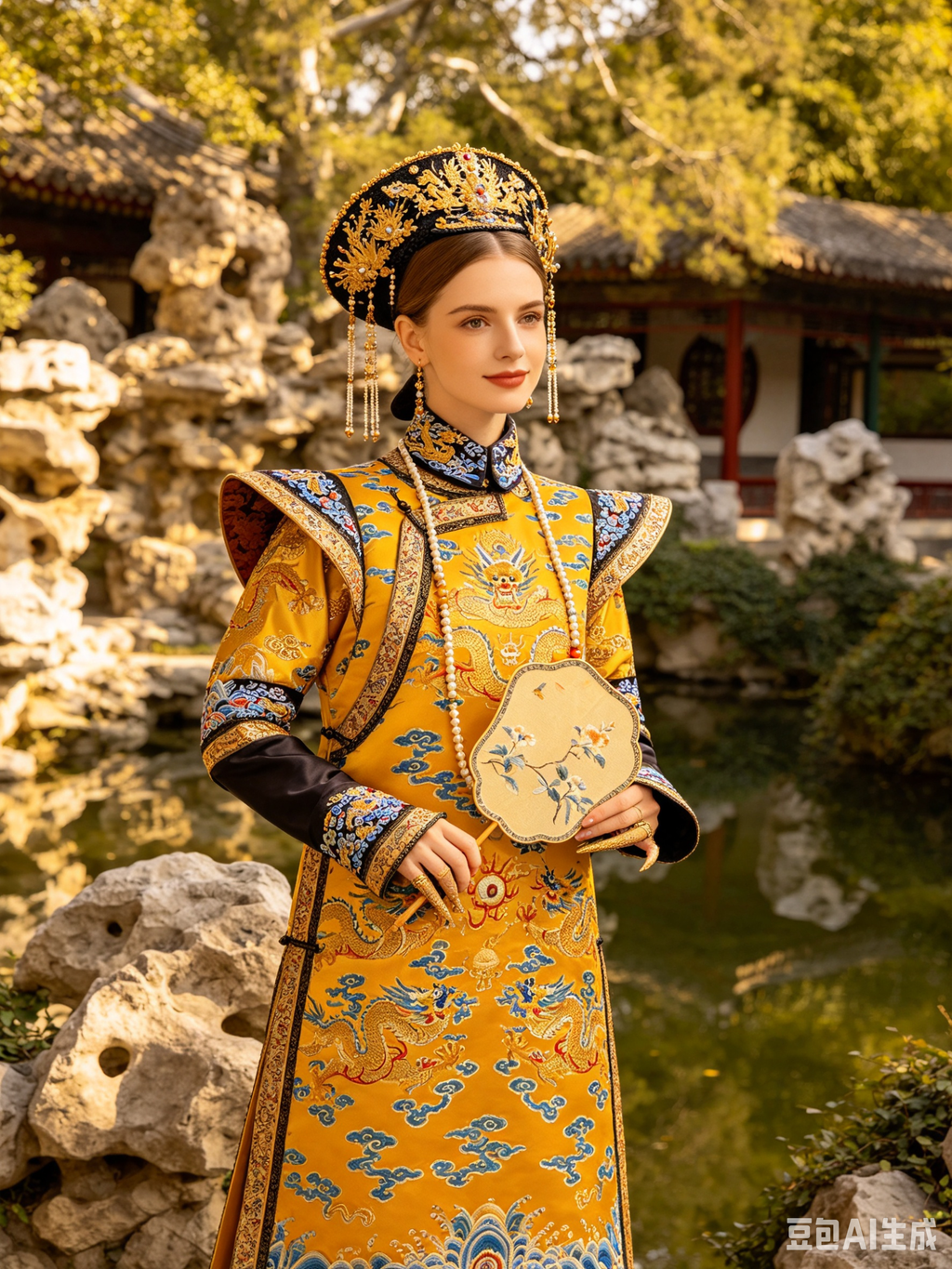 Pékin : Palais d'Été, costume de style Qing et thé royal l'après-midi